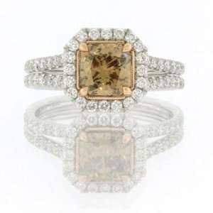   Brown Radiant Cut Diamond Engagement Anniversary Ring Mark Broumand