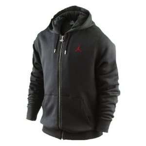  Nike Air Jordan Men Fleece Hoodie Jacket Black Size Large 