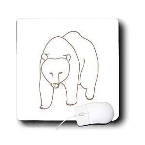   Bear   Bear Walking Outline Art Drawing   Mouse Pads Electronics