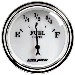 Auto Meter 1216 Old Tyme White II 2 1/16 Short Sweep Electric Fuel 