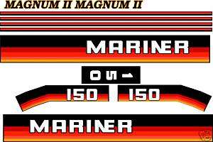 MERCURY MARINER 150 hp DECALS, magnum II reproductions  