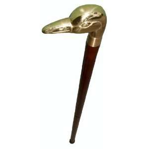  35 Solid Brass Handle Walking Stick/cane ~ Duck Head 