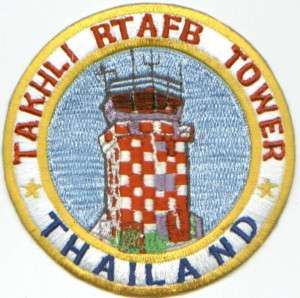 USAF BASE PATCH, TAKHLI RTAFB TOWER THAILAND,  