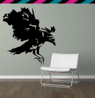 crow raven wing claw bird wall decal
