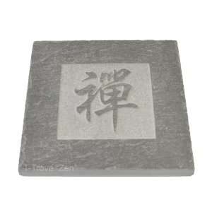    Natural Slate Coaster Zen Chinese Character
