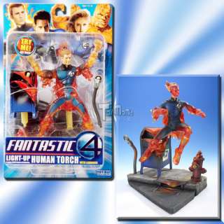 FANTASTIC FOUR MOVIE SERIES 4  LIGHT UP HUMAN TORCH  