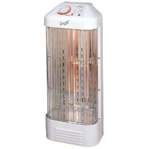Howard Berger Comfort Zone Fan Forced Quartz Heater with Beveled Top 
