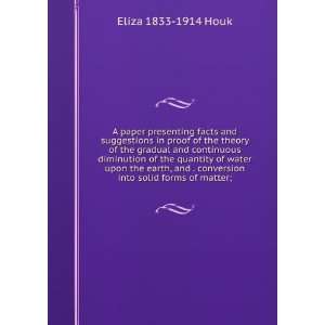   conversion into solid forms of matter; Eliza 1833 1914 Houk Books
