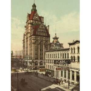  Vintage Travel Poster   Wisconsin Street Milwaukee 24 X 18 