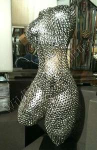 MODERN Metal Female Linked Circles BODY FORM SCULPTURE Mannequin 