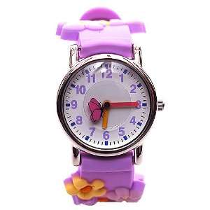   Girls Lavender Flower Wristwatch The Kids Watch Company Toys & Games