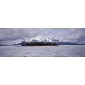  Lake with Trees and Mountains in the Background, Atlin Lake, Atlin 