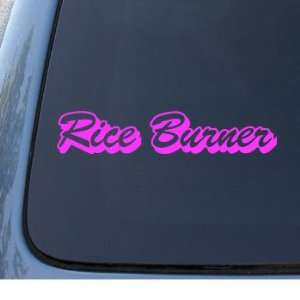 RICE BURNER   Vinyl Car Decal Sticker #1290  Vinyl Color Pink