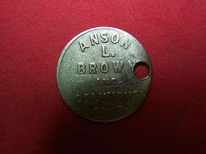 Anson L. Brown Inc. Columbus, Ohio Blood Type A Rh+  