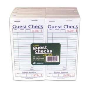  1 Part Guest Check with Stub   20 books/50 Checks Office 