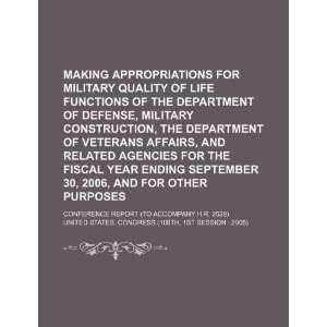 Making appropriations for military quality of life functions of the 