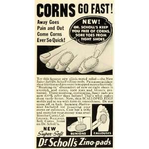   Foot Corns Feet Calluses Bunions Blister   Original Print Ad Home
