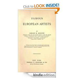 FAMOUS EUROPEAN ARTISTS BY SARAH K. BOLTON SARAH K. BOLTON  