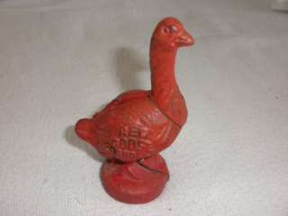 Vintage Advertising Red Goose Shoes Cast Iron Still Bank  