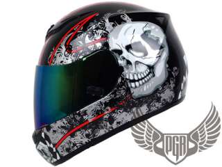   gloss black paint finish with skull graphic design create very unique