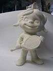 SMILEY TENNIS GIRL / READY TO PAINT CERAMIC