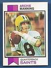 1973 Topps Archie Manning #125 New Orleans Saints  
