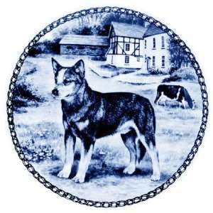  Australian Cattledog Danish Blue Porcelain Plate #7295 