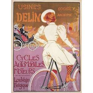  BELGIQUE BELGIUM CYCLES BICYCLE CAR AUTOMOBILE DELIN 