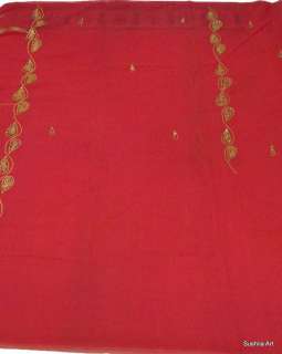 Gorgeous Fine Sequin Embroidered Rare Indian Vintage Sari Saree Fabric 