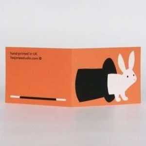  Lisa Jones Studio Magic Rabbit Hand Printed Greeting Card 