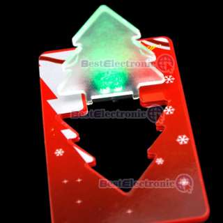 NEW LED Portable Christmas Tree Light Card Green Light Gift  