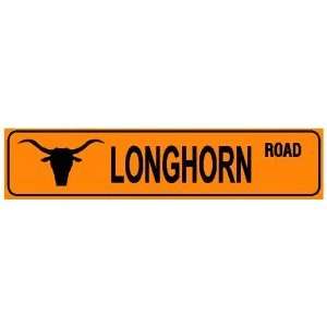  LONGHORN ROAD cow texas zoo street sign