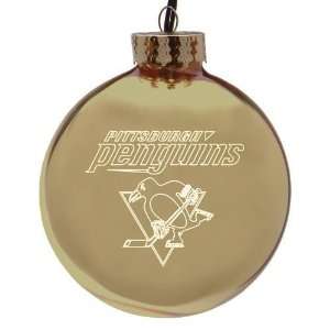 Pittsburgh Penguins 4 Laser Etched Holiday Tree Ornament   NHL Hockey 
