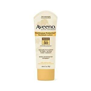  Aveeno Continuous Protection Face Sunblock Lotion Spf 30 