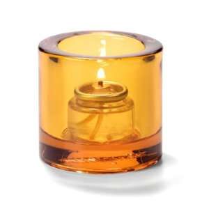  Hollowick 5140A   Tealight Glass Lamp, Amber, Thick Glass 