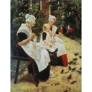 Orphan Girls In The Garden, Amsterdam by Max Liebermann. Size 12.38 X 