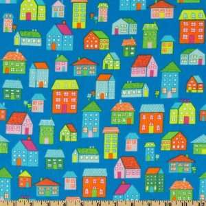  43 Wide Irving Street Flannel Neighborhood Blue Fabric 
