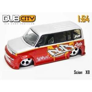   Dub City Red & Silver Scion XB 164 Scale Die Cast Car Toys & Games