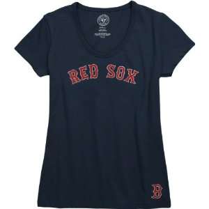  Boston Red Sox Womens Navy 47 Brand Scoop Neck 