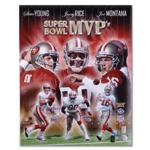  Joe Montana, Steve Young and Jerry Rice   Super Bowl MVPs 