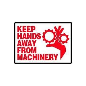 Labels KEEP HANDS AWAY FROM MACHINERY (W/GRAPHIC) Adhesive 