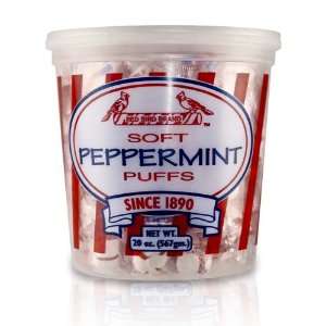 Red Bird 20 Ounce Peppermint Puffs Candy Tub  Grocery 