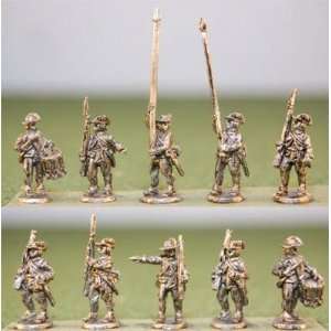  15mm AWI British Infantry Command in Cut Downcoats, Round 