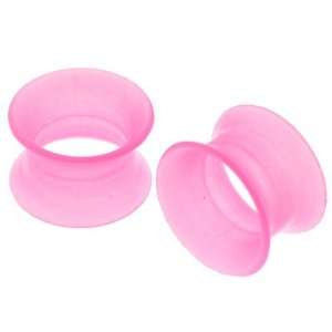   Flexible Silicone Flesh Tunnel Plugs   0G   Sold as a Pair Jewelry