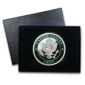  1 oz U.S. Army Enameled Silver Round (w/Gift Box & Capsule 