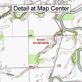 USGS Topographic Quadrangle Map   Dundee, Michigan (Folded/Waterproof)