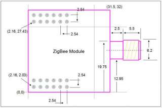   module  1.6km transfer, CC2530F256, Zigbee2007, UART to Zigbee  