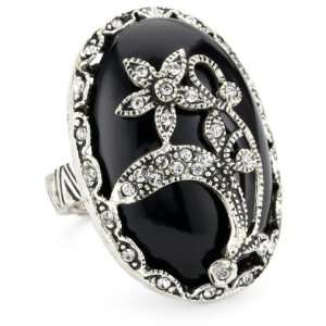  Azaara Crystal Black Onyx Ring, Size 6 Jewelry