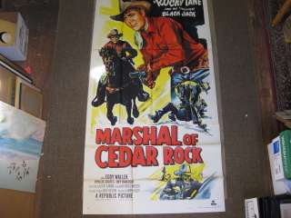 Marshal of Cedar Rock 1952 Western 3 Sheet Allan Lane  