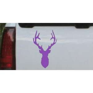 Purple 32in X 20.1in    Deer Head Shadow Hunting And Fishing Car 